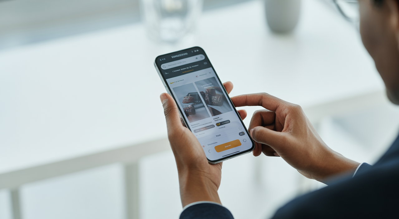 Professionals collaborating on an e-commerce website design, focusing on future growth.