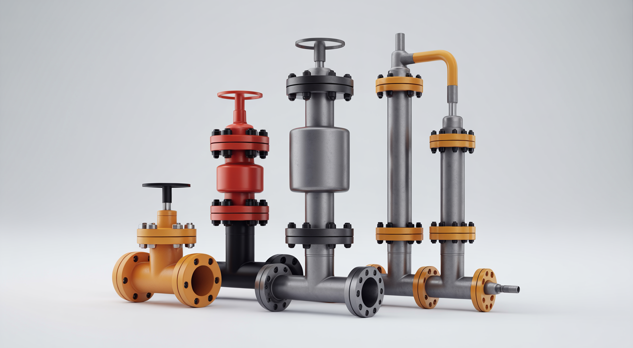 Industrial flare system in an oil and gas facility burning excess gases safely